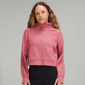 brier rose oversized scuba hoodie full zip size xs/s